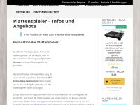 Screenshot des Blogs Plattenspieler Infos