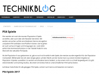 Screenshot des Blogs Playstation 4 Spiele
