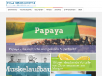 Screenshot des Blogs Vegan Fitness Lifestyle