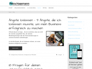 Screenshot des Blogs Online Marketing | Online Coaching