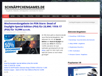 Screenshot des Blogs Schnäppchengames.de