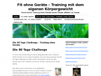 Screenshot des Blogs Fit ohne Geräte 90 Tage Challenge