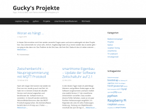 Screenshot des Blogs Gucky’s Projekte