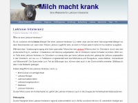 Screenshot des Blogs Milch macht krank!