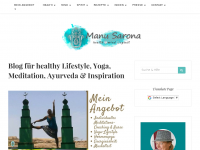 Screenshot des Blogs Manu Sarona • health ♥ mind ☮ spirit