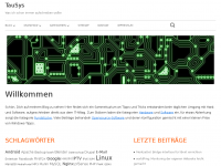 Screenshot des Blogs TauSys Blog