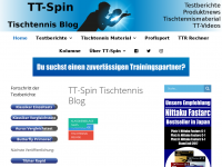Screenshot des Blogs TT-Spin Tischtennis Blog