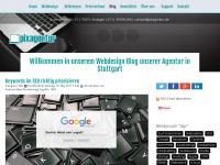 Screenshot des Blogs Blog – pixagentur – web und mehr