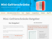 Screenshot des Blogs Mini-Gefrierschränke Ratgeber