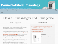 Screenshot des Blogs Deine mobile Klimaanlage Ratgeber