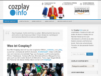 Screenshot des Blogs Cosplay