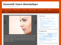 Screenshot des Blogs Kosmetik Haare Beauty