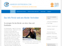 Screenshot des Blogs Marder vertreiben – Das Info-Portal
