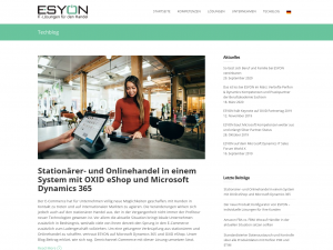 Screenshot des Blogs ESYON
