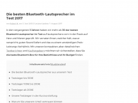 Screenshot des Blogs Bluetooth-Lautsprecher Test