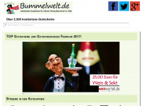 Screenshot des Blogs Bummelwelt.de – Gutschein-Code für bekannte Webshops
