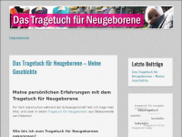 Screenshot des Blogs Das Tragetuch für Neugeborene