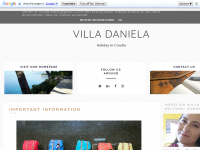Screenshot des Blogs Villa Daniela – Ihr Urlaub am kroatischen Meer
