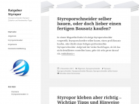 Screenshot des Blogs Ratgeber Styropor