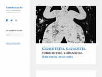 Screenshot des Blogs Gedichte, Gedichtetes und anderweitig Verdichtetes.