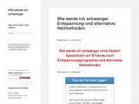 Screenshot des Blogs Wie werde ich schwanger