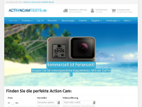 Screenshot des Blogs Actioncamtests.de – Der Actioncam Blog