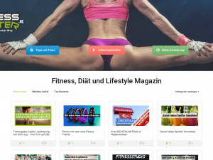 Screenshot des Blogs FitnessTester.DE – Dein Fitness & Lifestyle Blog