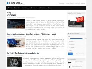 Screenshot des Blogs Internetradio-kaufen