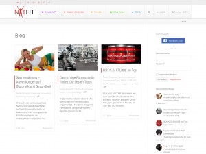 Screenshot des Blogs NXTFIT