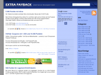 Screenshot des Blogs Extra Payback