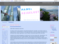 Screenshot des Blogs Manus Reiselust