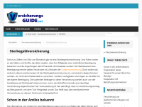 Screenshot des Blogs Sterbegeld-Versicherung-Vorsorge