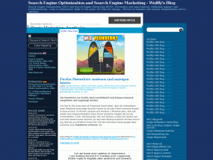 Screenshot des Blogs Wulffy’s (SEO) Hilfeblog – Suchmaschinenoptimierung Web 2.0