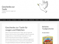 Screenshot des Blogs Taufgeschenke für Jungen und Mädchen