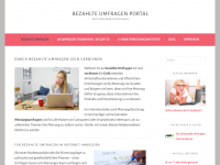 Screenshot des Blogs Bezahlte Umfragen