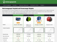 Screenshot des Blogs Notstromaggregat
