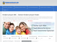 Screenshot des Blogs Kinderrucksack ABC – Deinen Kinderrucksack finden