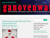 Screenshot des Blogs ganovenwatch