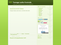 Screenshot des Blogs Teenager außer Kontrolle