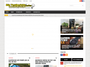 Screenshot des Blogs Die Testberichtseite