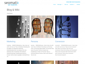 Screenshot des Blogs SEO Agentur und SEO Blog – seomatik.de