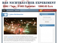 Screenshot des Blogs Das Nichtraucher-Experiment