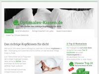 Screenshot des Blogs Optimales-Kissen.de