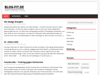 Screenshot des Blogs BLOG-FiT