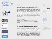 Screenshot des Blogs Mit Online Umfragen Geld Verdienen