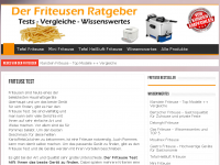 Screenshot des Blogs Ratgeber und Tests zu Friteusen
