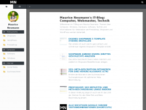 Screenshot des Blogs Maurice Neumann