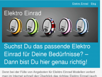 Screenshot des Blogs Elektro Einrad – Der Ultimative Vergleich 2016