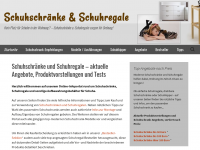 Screenshot des Blogs Schuhschrank Info- und Vergleichsportal