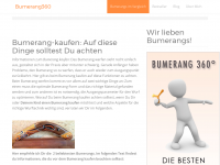 Screenshot des Blogs Bumerang360